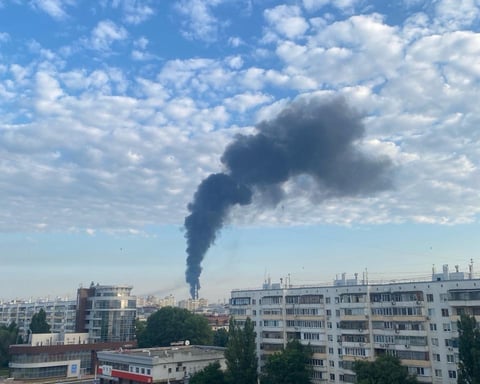 Damage at the Belgorod Energomash power plant in Russia following a Ukrainian strike July 2026