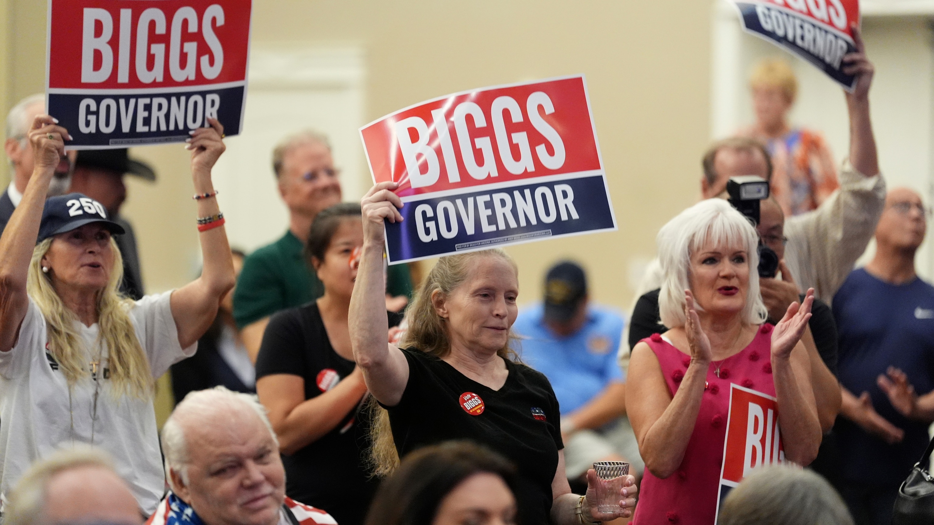 Andy Biggs and David Schweikert campaign posters for Arizona Governor race 2026