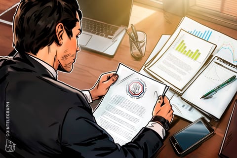 Person reviewing CFTC document in office representing Binance.US prediction markets license application