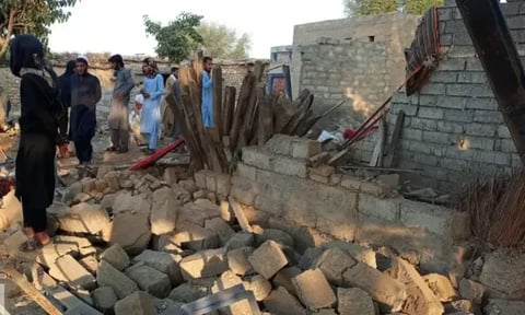 Security forces at the scene of BLA suicide bomb attack in Khuzdar Balochistan Pakistan