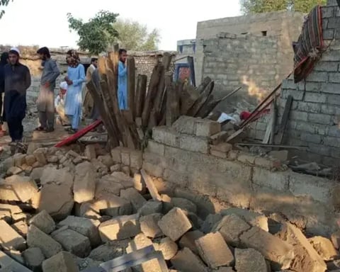 Security forces at the scene of BLA suicide bomb attack in Khuzdar Balochistan Pakistan