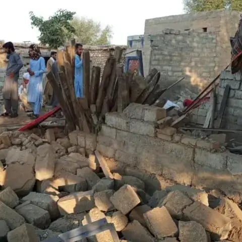 Security forces at the scene of BLA suicide bomb attack in Khuzdar Balochistan Pakistan