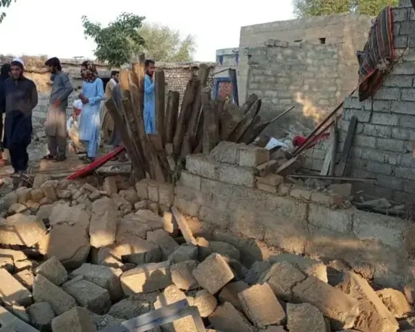 Security forces at the scene of BLA suicide bomb attack in Khuzdar Balochistan Pakistan