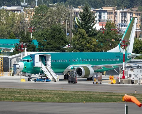 Boeing 737 MAX aircraft on the assembly line at the Renton, Washington factory during Q2 2026 production