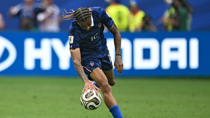 Bradley Barcola of Paris Saint-Germain in action as Liverpool prepare a formal transfer bid