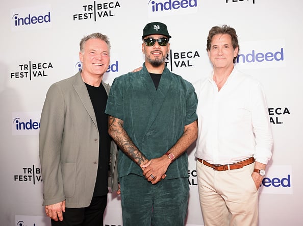 Chris Brancato, Swizz Beatz and Michael Wright attend the Godfather of Harlem Tribeca Festival screening