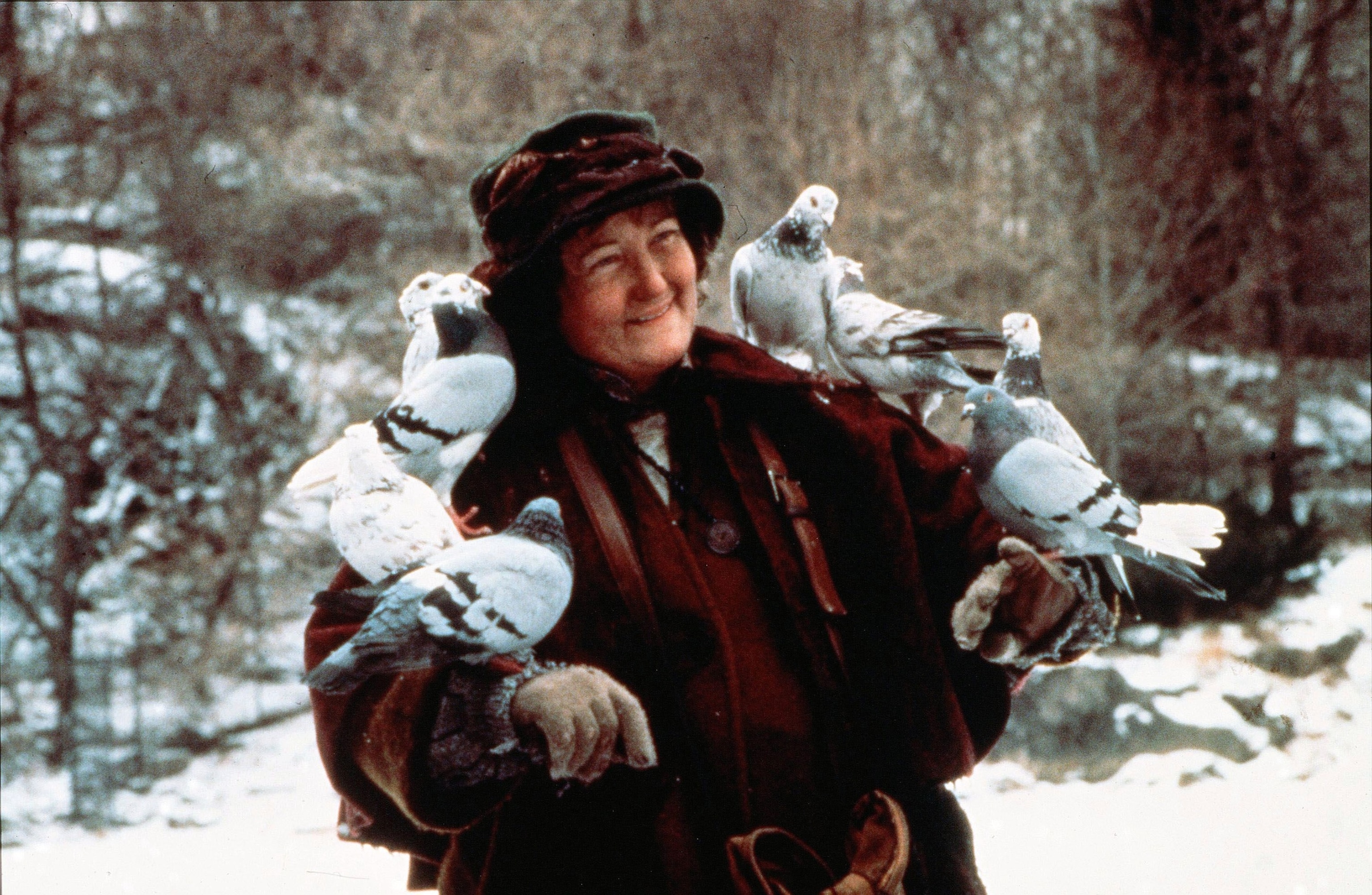 Brenda Fricker as the Central Park Pigeon Lady in Home Alone 2 Lost in New York 1992 a role that introduced her to a new generation