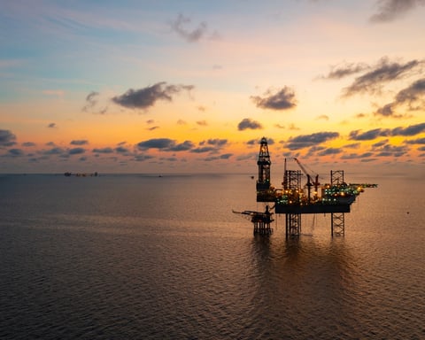 Oil storage tanks and refinery infrastructure representing Brent crude Q2 2026 price collapse