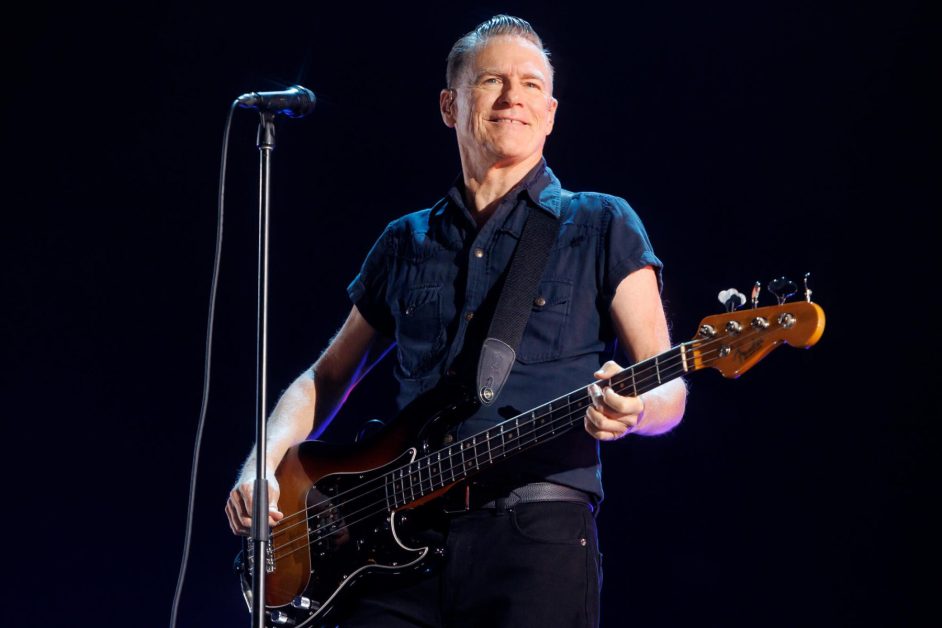 Bryan Adams performing on stage at the 2025 iHeartRadio Music Festival