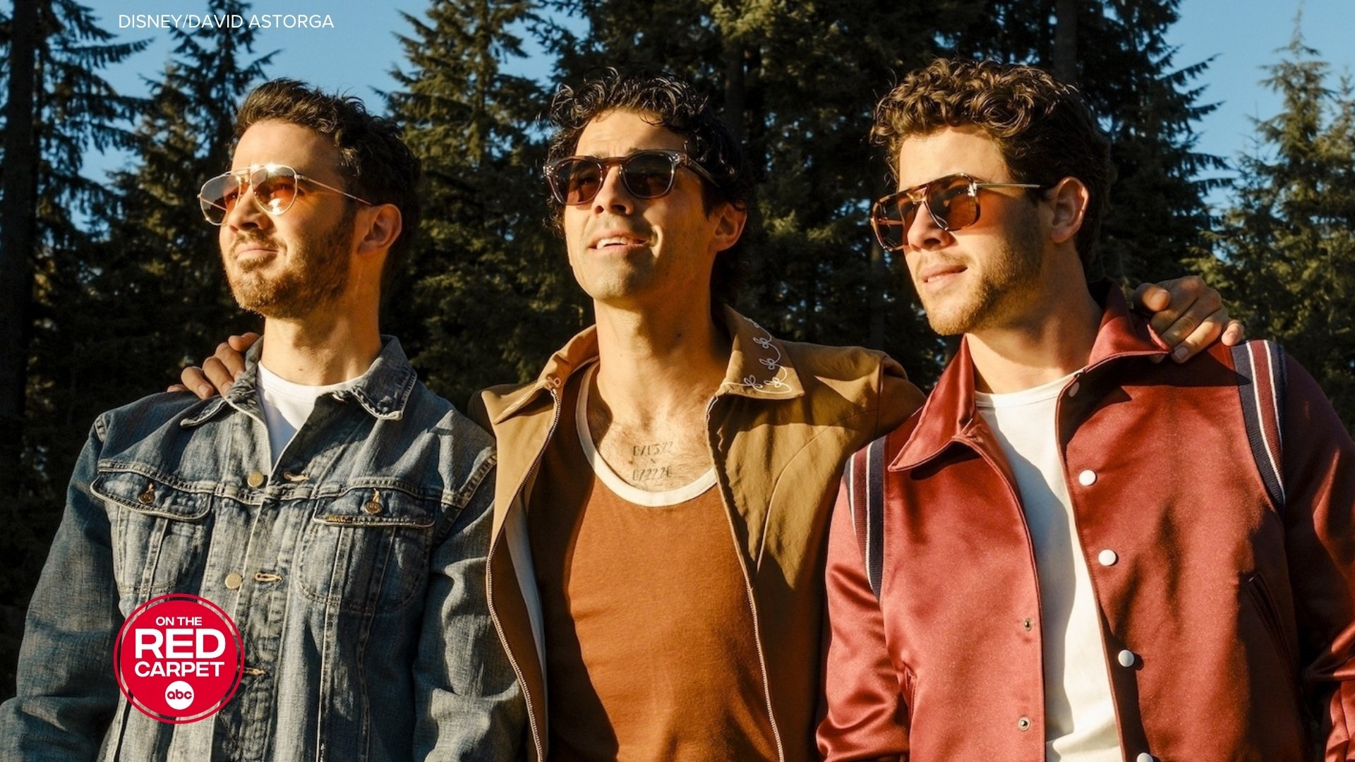 Kevin Jonas, Joe Jonas and Nick Jonas on the set of Camp Rock 3