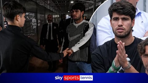 Carlos Alcaraz training ahead of 2026 US Open after wrist injury recovery
