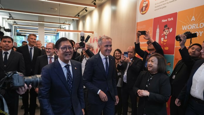 Canadian PM Mark Carney and Philippine President Ferdinand Marcos Jr. at their bilateral meeting in Vancouver, July 2026