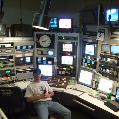 CBS broadcast television studio set for sports programming