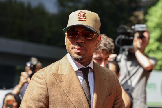 Chris Brown arriving at Southwark Crown Court in London for his affray guilty plea hearing
