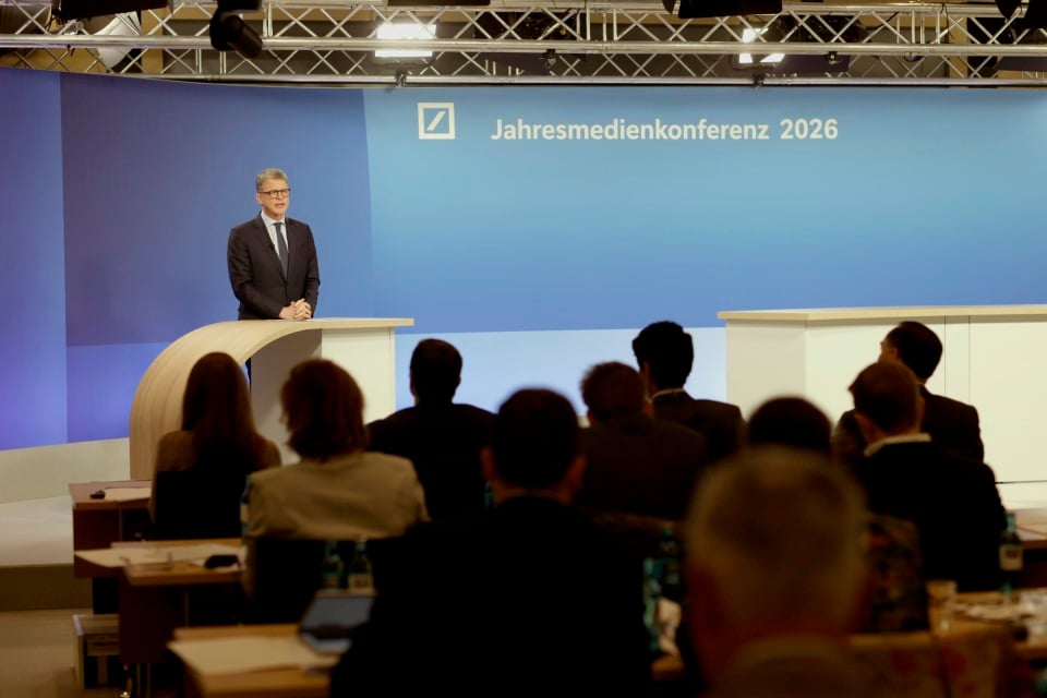 Deutsche Bank CEO Christian Sewing at Annual Media Conference 2026