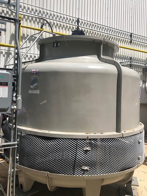 A rooftop cooling tower, the type of building system under investigation in the NYC Legionnaires cluster