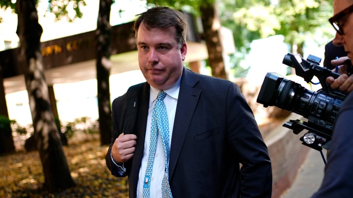 Former UK MP Craig Williams outside Southwark Crown Court election betting scandal