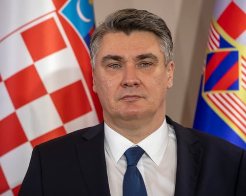 Croatian President Zoran Milanović speaks against Western troop deployment plans in Ukraine.