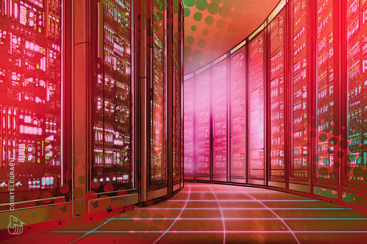 Red data centers representing institutional cryptocurrency infrastructure growth in 2026