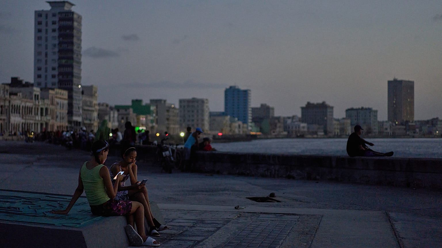 Dark streets in Havana during Cuba's third nationwide power blackout in two weeks