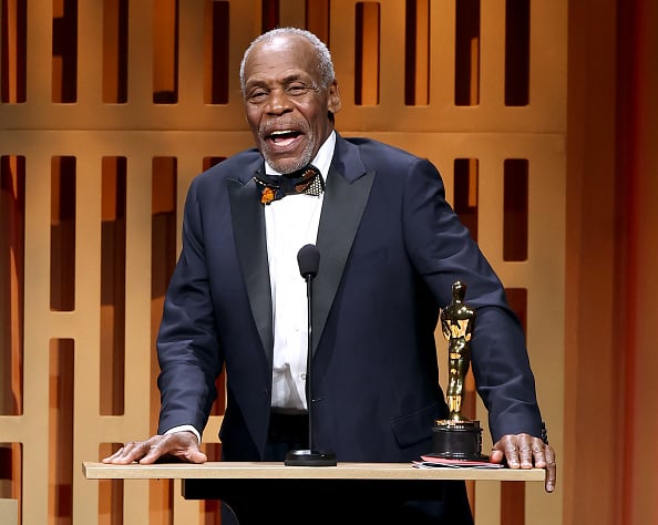 Danny Glover accepts the Jean Hersholt Humanitarian Award onstage at the 2022 Governors Awards in Hollywood