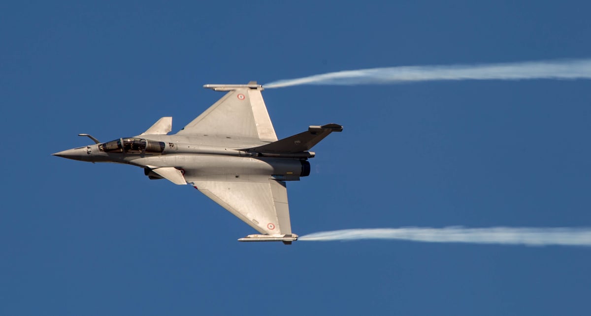 A Dassault Rafale multirole fighter jet the type France uses as the delivery vehicle for its nuclear deterrence, which Germany will now join in exercises for the first time