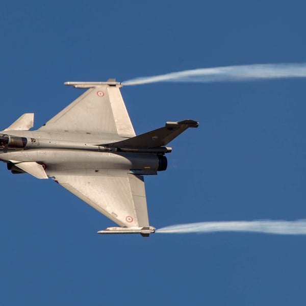 A Dassault Rafale multirole fighter jet the type France uses as the delivery vehicle for its nuclear deterrence, which Germany will now join in exercises for the first time