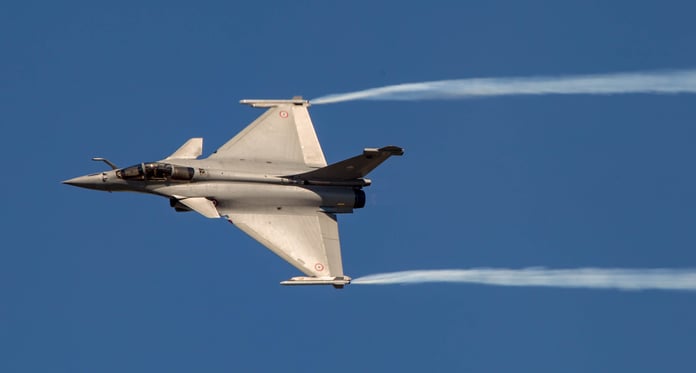 A Dassault Rafale multirole fighter jet the type France uses as the delivery vehicle for its nuclear deterrence, which Germany will now join in exercises for the first time