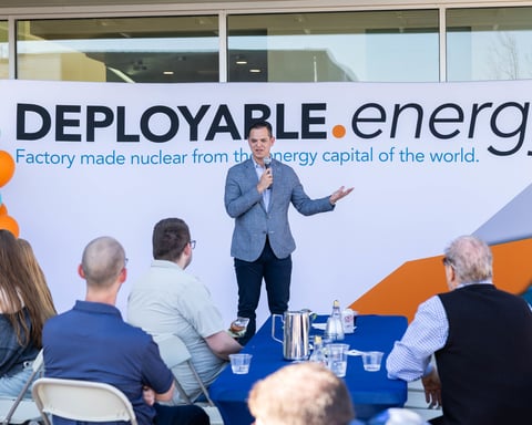 Bobby Gallagher, Co-Founder and CEO of Deployable Energy, at Idaho National Laboratory where the Unity microreactor achieved criticality