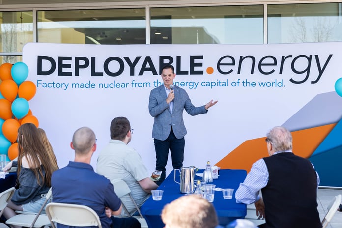Bobby Gallagher, Co-Founder and CEO of Deployable Energy, at Idaho National Laboratory where the Unity microreactor achieved criticality