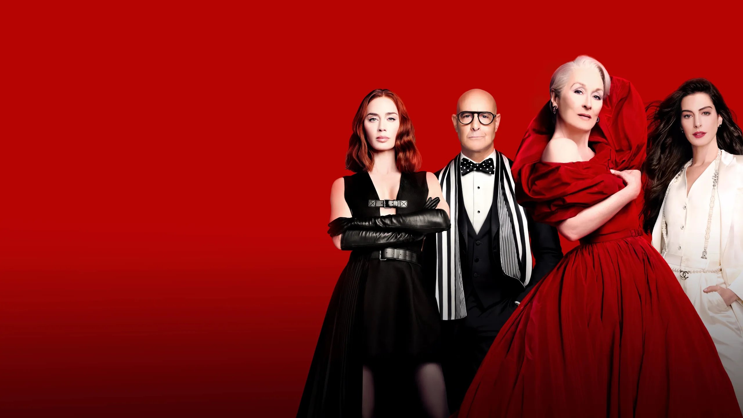 Promotional banner for The Devil Wears Prada 2 now streaming on Disney Plus and Hulu