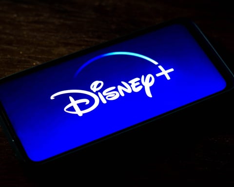 Disney Plus streaming interface on a television screen