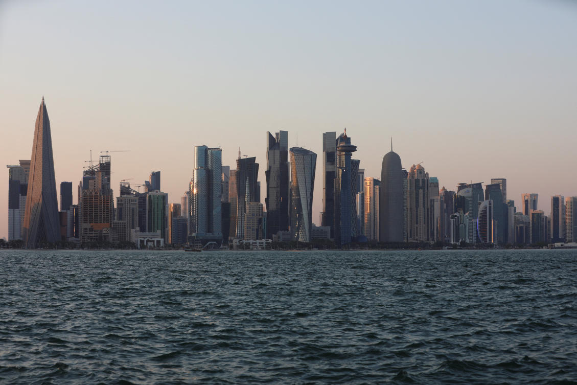 Doha financial district skyline where US and Iranian negotiators have been meeting in 2026