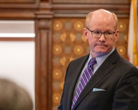 Illinois Senate President Don Harmon at the Illinois State Capitol