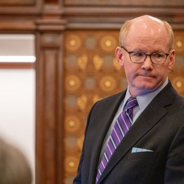 Illinois Senate President Don Harmon at the Illinois State Capitol