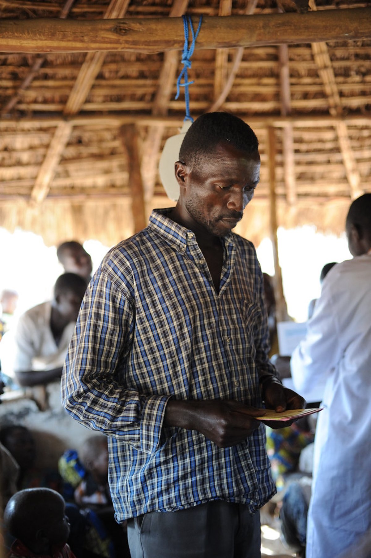 A community health worker at a medical facility in northeastern Democratic Republic of Congo