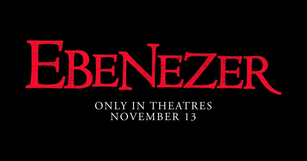 Official promotional art for Ebenezer, the 2026 Paramount Pictures dark adaptation of A Christmas Carol directed by Ti West starring Johnny Depp as Scrooge
