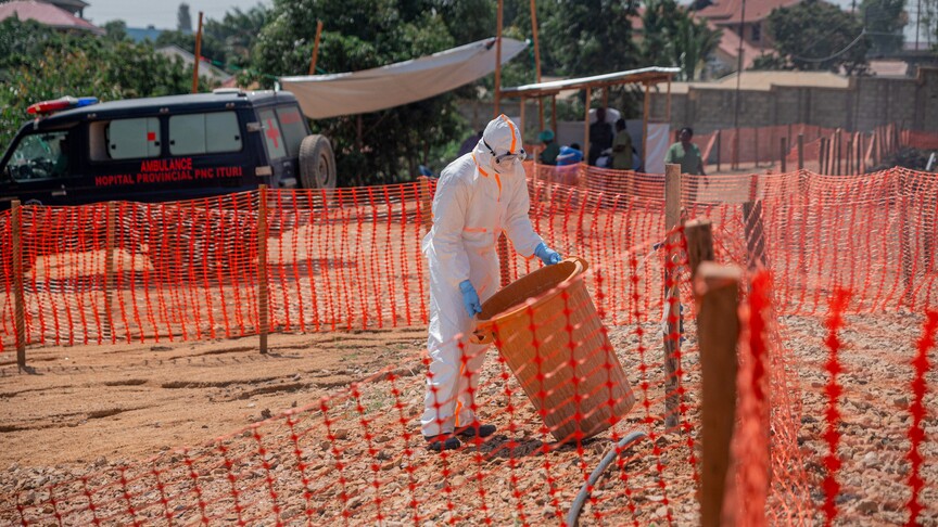 Healthcare workers respond to the Bundibugyo Ebola outbreak in Ituri Province Democratic Republic of Congo July 2026
