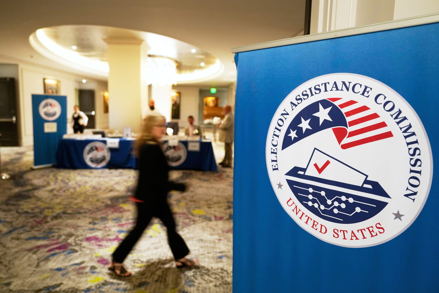Election Assistance Commission building in Washington DC certifies US voting machines