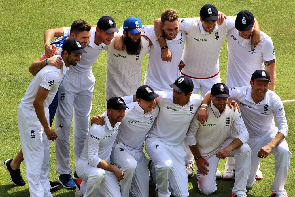 England cricket team at Trent Bridge during the 2015 Ashes series