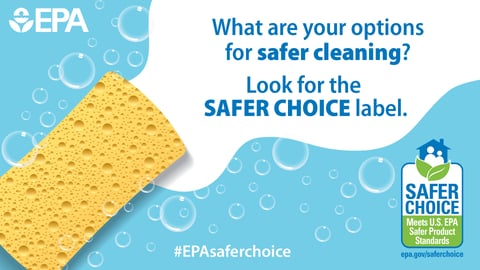 The EPA Safer Choice label designates laundry and cleaning products that disclose all fragrance ingredients