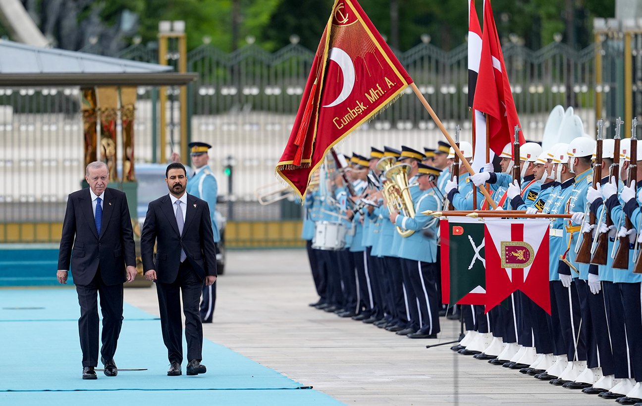 Turkish President Erdogan with Iraqi Prime Minister Ali al-Zaidi at Ankara press conference July 28 2026