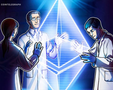 Ethereum blockchain network visualization for Ethereum Institutional nonprofit launch by Joe Lubin BitMine SharpLink