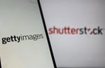 Getty Images and Shutterstock logos as merger collapses after UK CMA divestiture demand