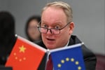 EU Chamber president Jens Eskelund presents European firms China dependency data at Kiel Institute Berlin conference 2026
