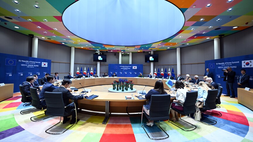EU Enlargement Commissioner Marta Kos at Brussels accession conferences Super Tuesday July 2026