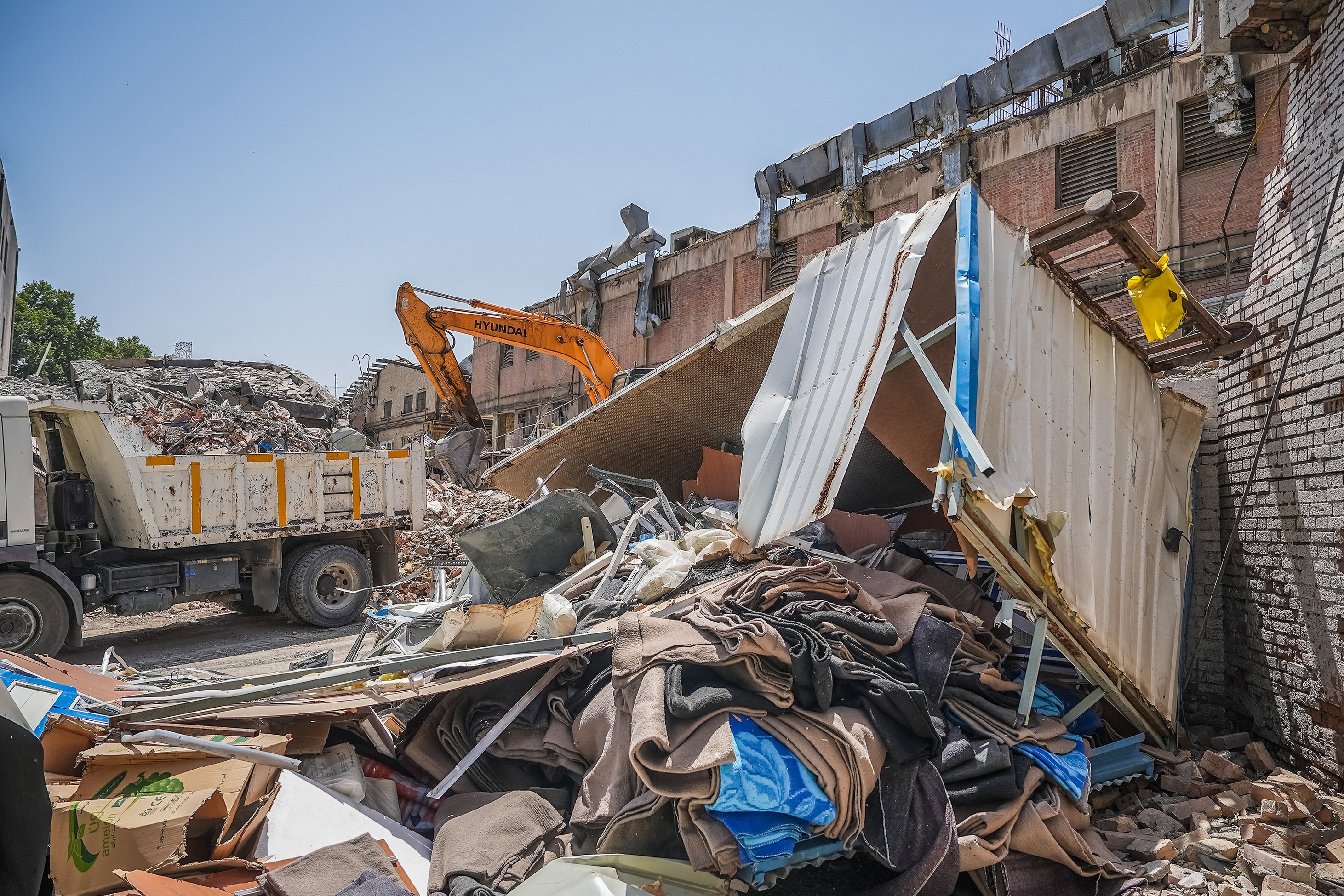 Evin Prison administrative building destroyed after Israeli airstrike Tehran June 2025