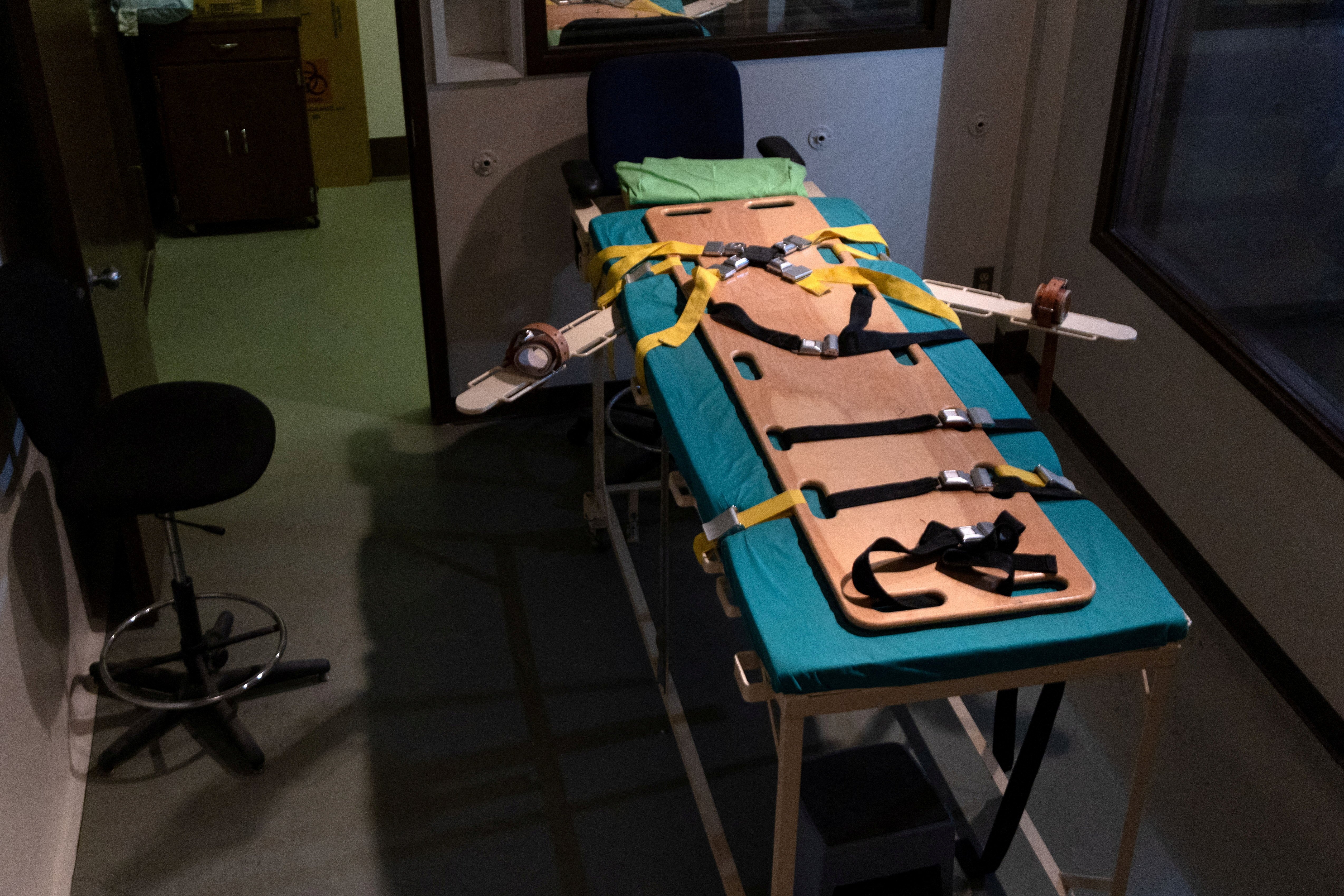lethal injection chamber at a US state prison