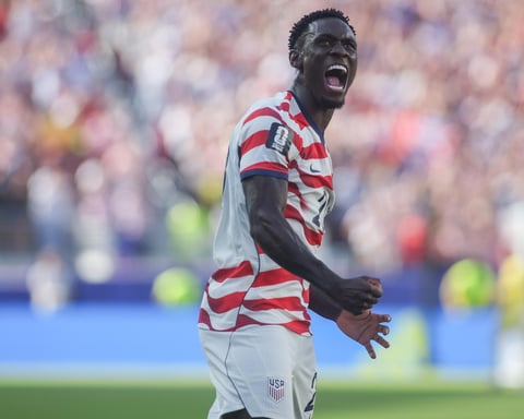 Folarin Balogun of the USMNT at the 2026 FIFA World Cup against Bosnia and Herzegovina