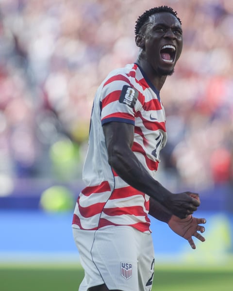 Folarin Balogun of the USMNT at the 2026 FIFA World Cup against Bosnia and Herzegovina